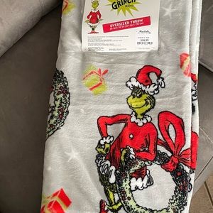 grinch christmas fleece blanket throw